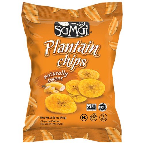 Plantain Chips Samai Naturally Sweet 75 g Natürlich süße Kochbananenchips
