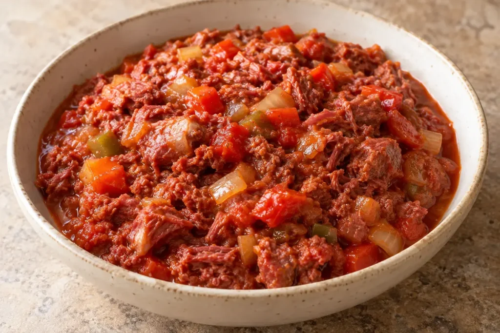 Corned Beef Stew – angerichtet im Teller