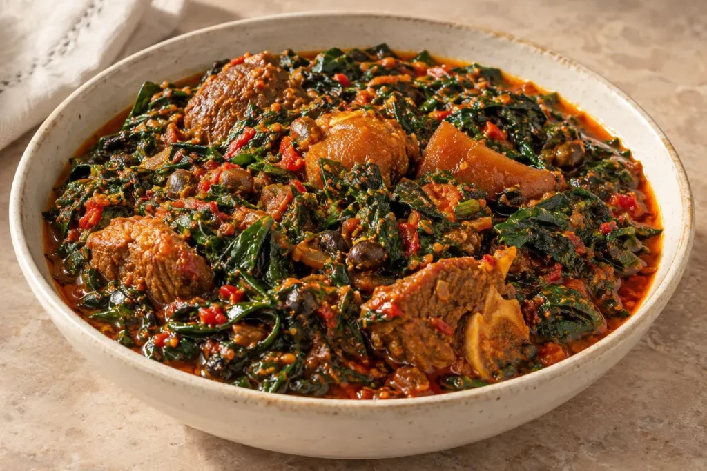 Efo Riro – angerichtet im Teller