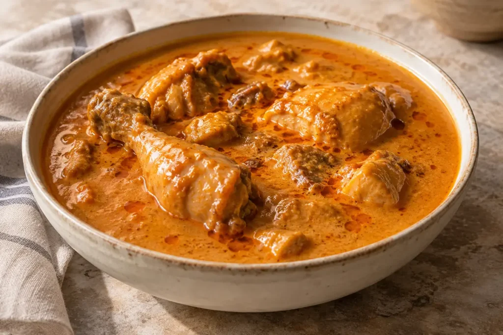 Groundnut Soup – angerichtet im Teller